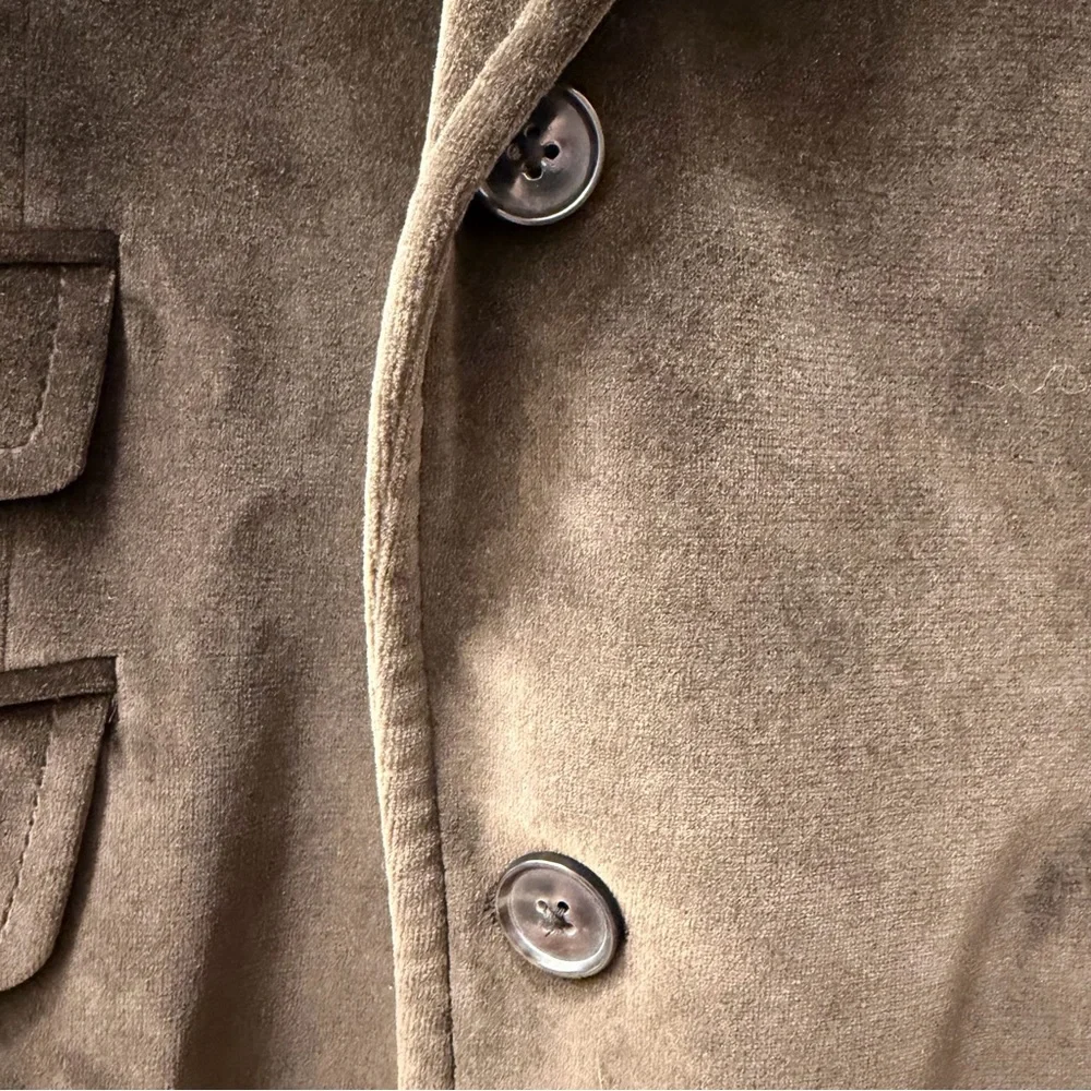 Vintage Dolce & Gabbana Men's Olive Blazer‎ | Cotton Suede | Size 44